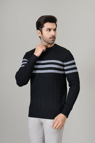 Black Round Neck Sweater