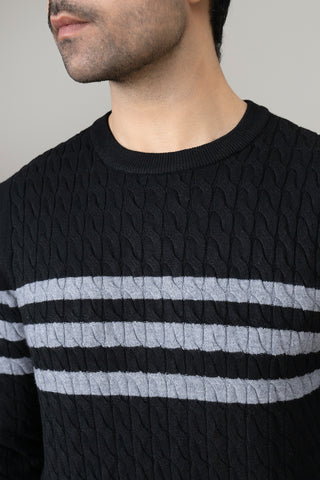 Black Round Neck Sweater