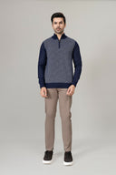 Half Zip Navy Sweater