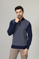 Half Zip Navy Sweater