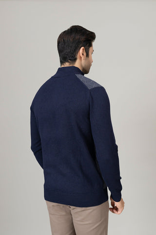 Half Zip Navy Sweater