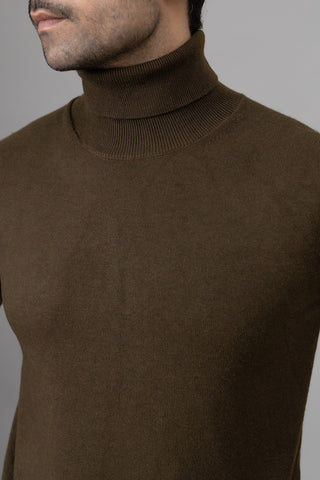 Olive High Neck Sweater