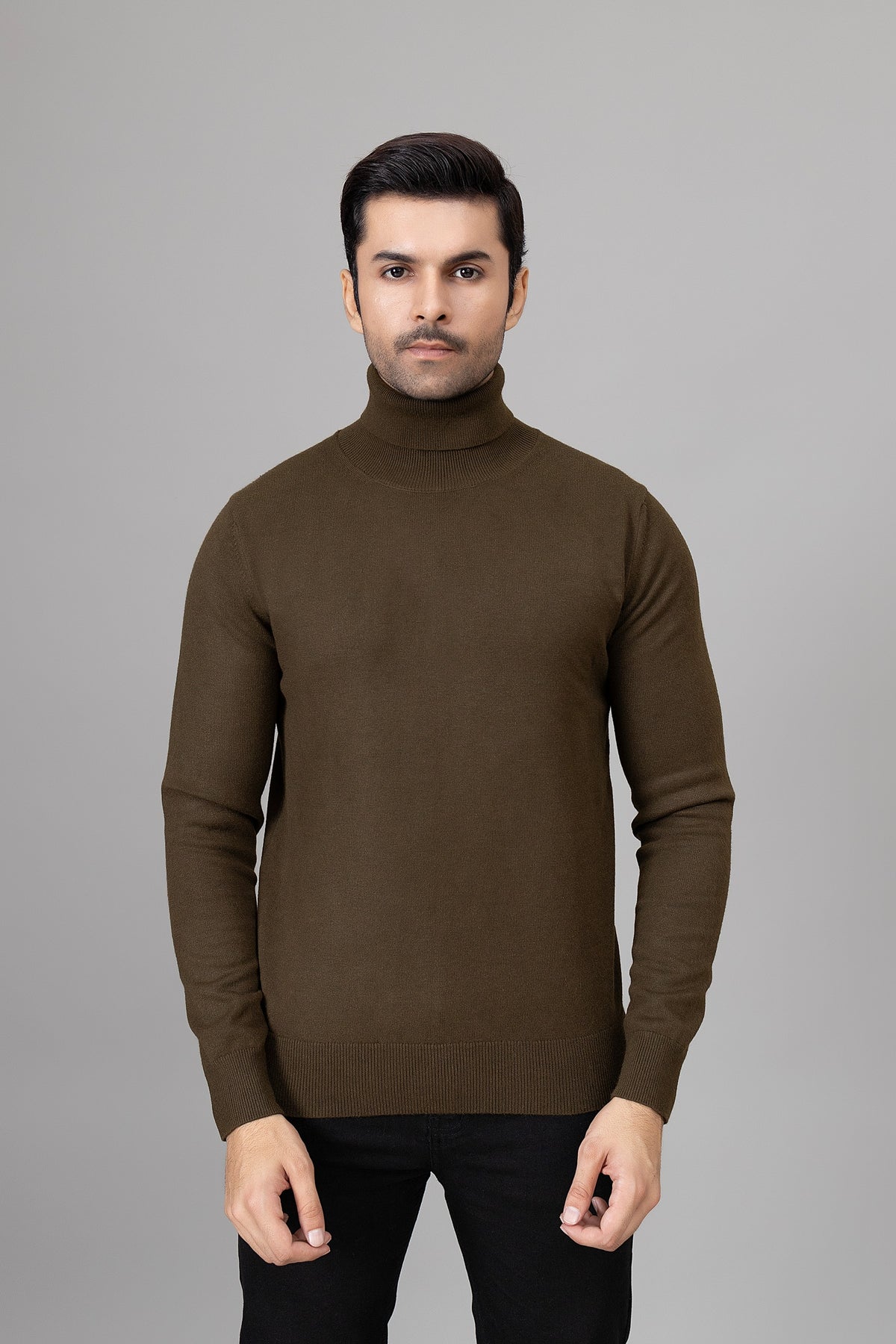 Olive High Neck Sweater