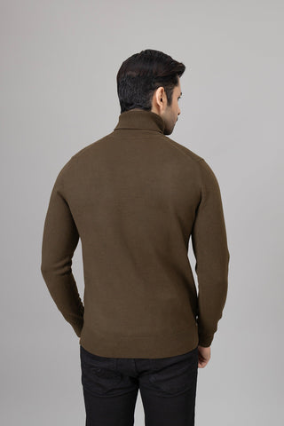 Olive High Neck Sweater