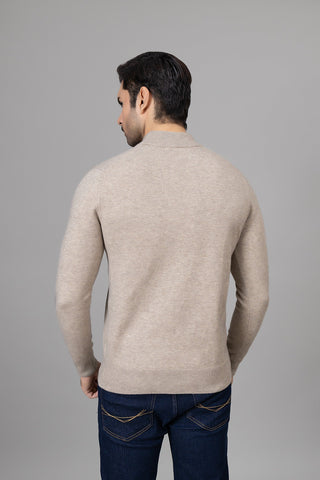 Beige Round Neck Sweater