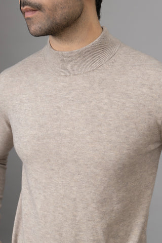 Beige Round Neck Sweater