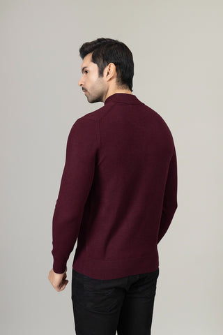 Maroon Round-Neck Sweater