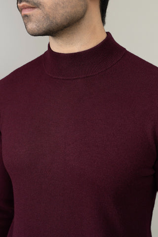 Maroon Round-Neck Sweater