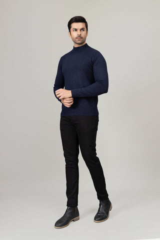 Navy Round Neck Sweater