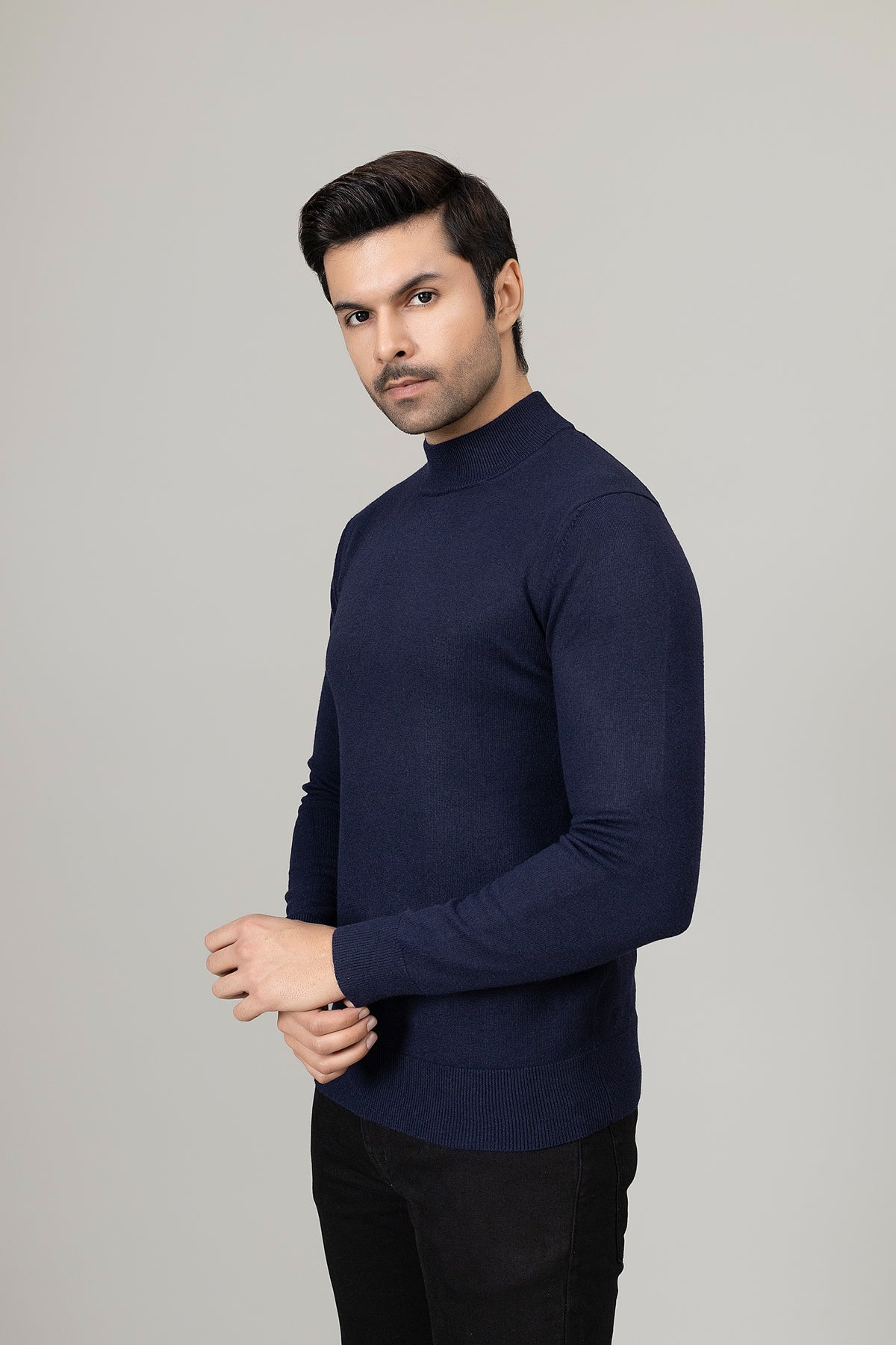 Navy Round Neck Sweater