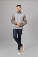 Light Grey V. Neck Sweater