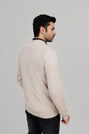 Beige Zipper Upper