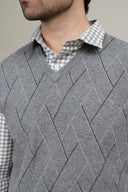 Grey Contemporary Sweater