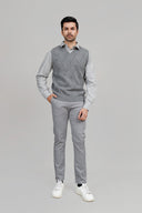 Grey Contemporary Sweater