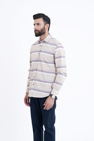 Khaki Lining Casual Shirt LS240213-KHI