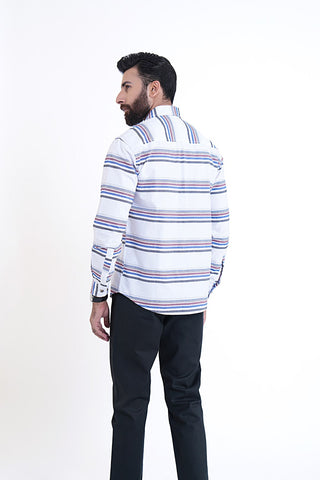 White Lining Casual Shirt LS240214-WT