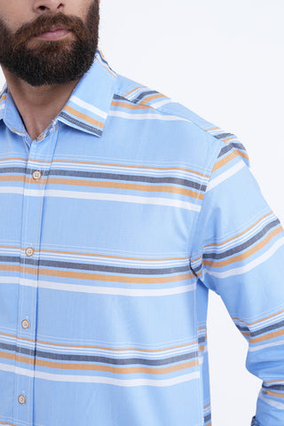 Sky Lining Casual Shirt LS240215-SKY