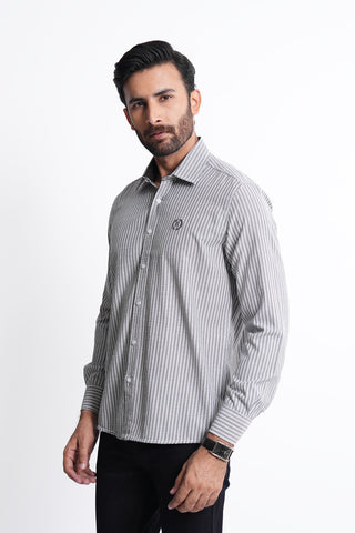 Smart Fit Grey Lining Casual Shirt LS240564-GR