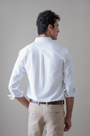 White Classic Casual Shirt