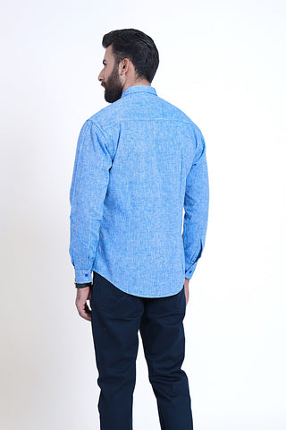 Sky Plain Casual Shirt PC240207-SKY