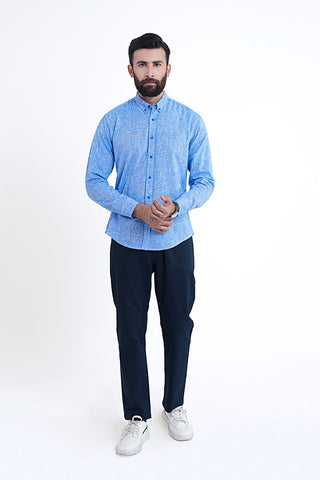 Sky Plain Casual Shirt PC240207-SKY