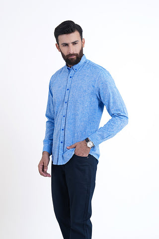 Sky Plain Casual Shirt PC240207-SKY