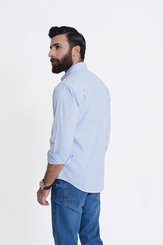 Sky Plain Casual Shirt PC240208-SKY