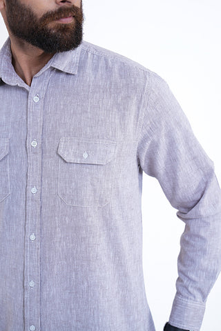 Grey Plain Casual Shirt PC240211-GR