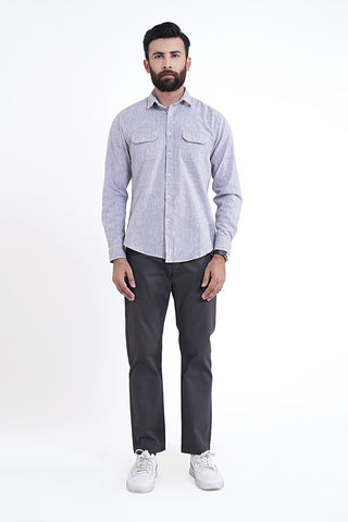 Grey Plain Casual Shirt PC240211-GR