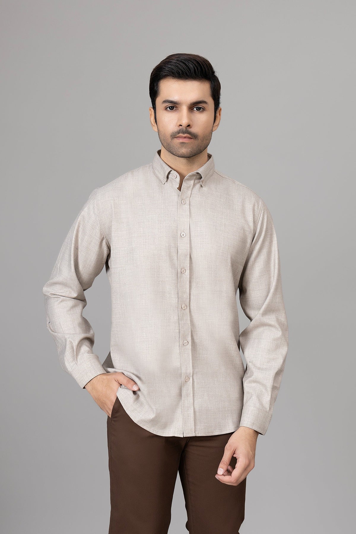 Beige Casual Shirt