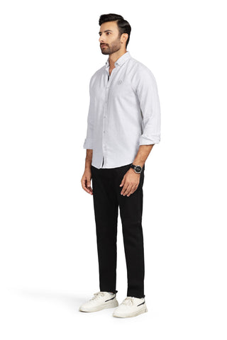 Silver Grey Plain Casual Shirt