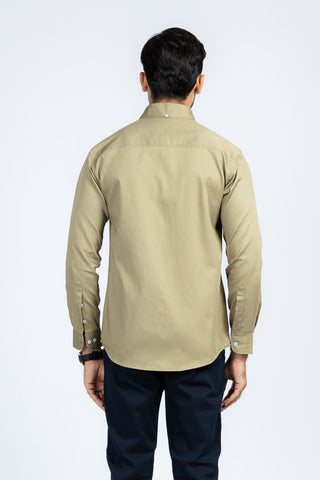 Olive Plain Casual Shirt PS236060-OL