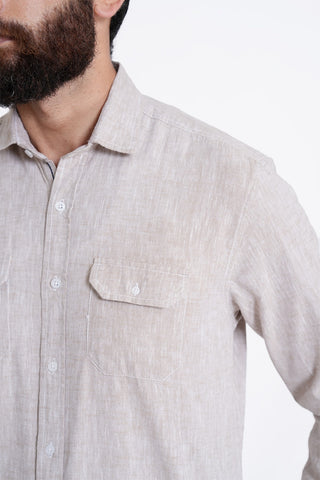 Khaki Plain Casual Shirt PS240210-KHI