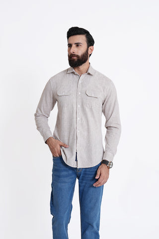 Khaki Plain Casual Shirt PS240210-KHI