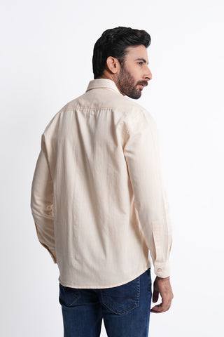 Smart Fit Khaki Plain Casual Shirt PS240558-KHI