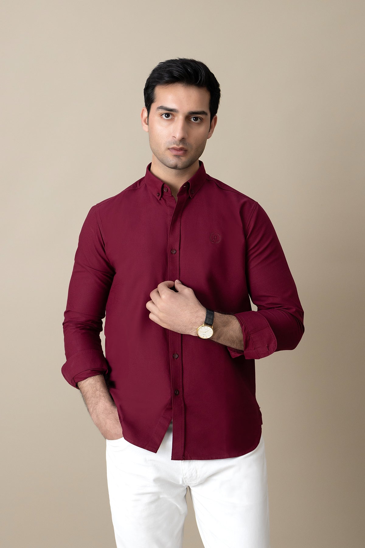 Maroon Prestige Casual Shirt