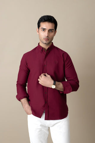 Maroon Prestige Casual Shirt