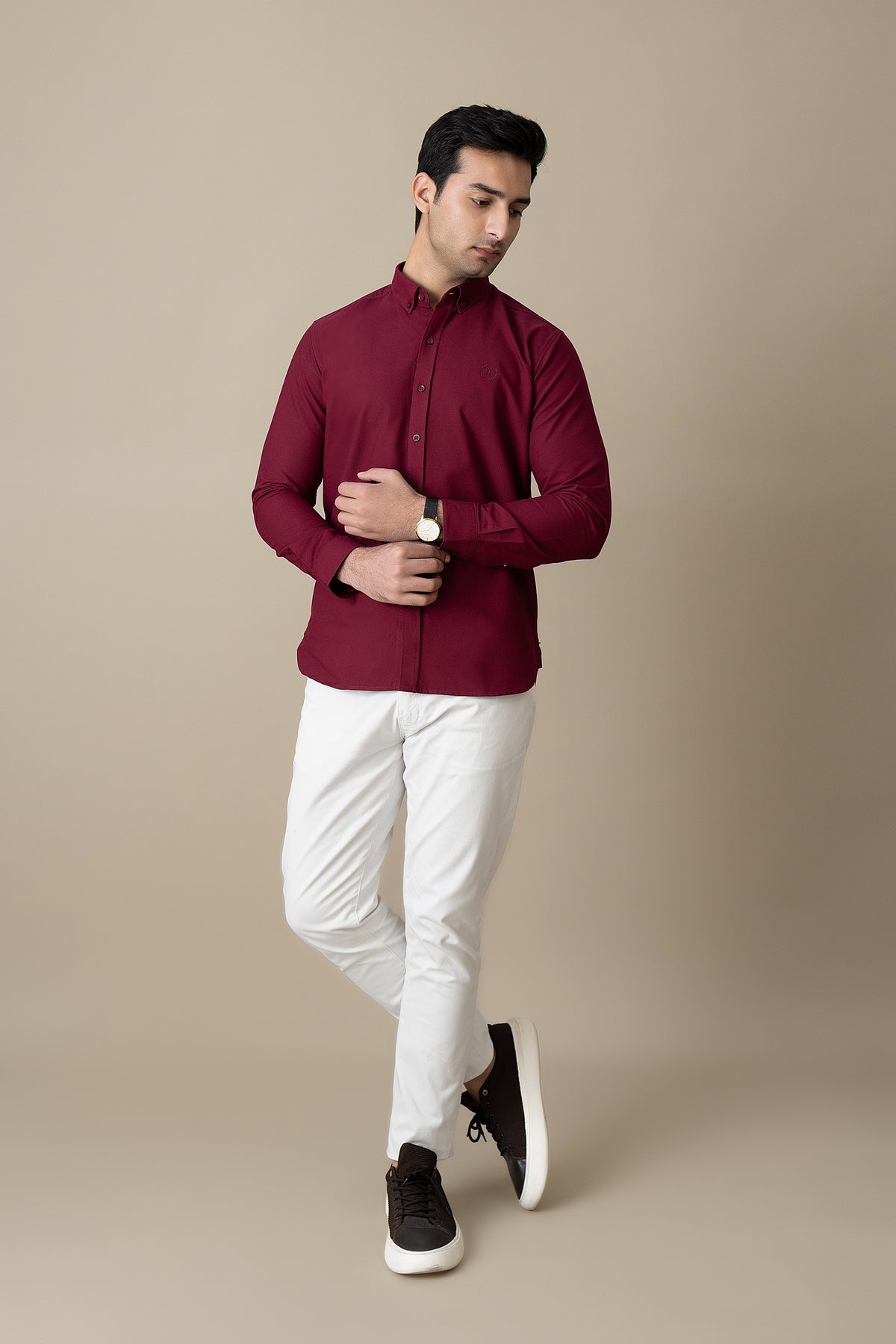 Maroon Prestige Casual Shirt