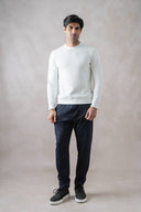 Navy Knitted Trouser