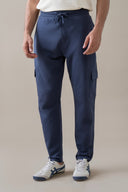 Navy Knit Trouser