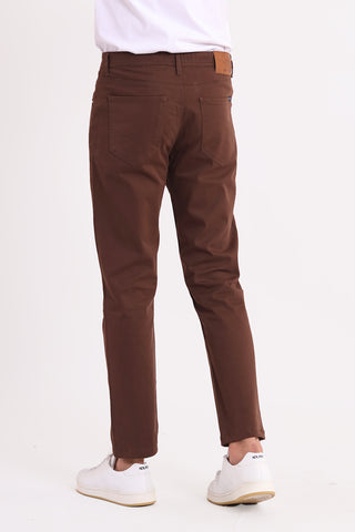 Dark Brown Basic 5 Pocket Pant