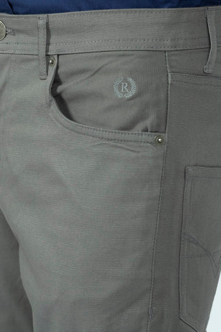 Smart Fit Grey Basic 5 Pocket Pant RTBS240297-GR