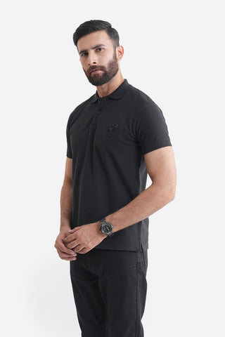 Black Polo Shirt RTCF240243-BK