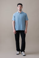 Sky Blue Modern Polo