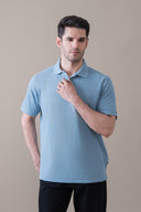 Sky Blue Modern Polo