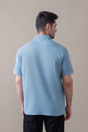 Sky Blue Modern Polo