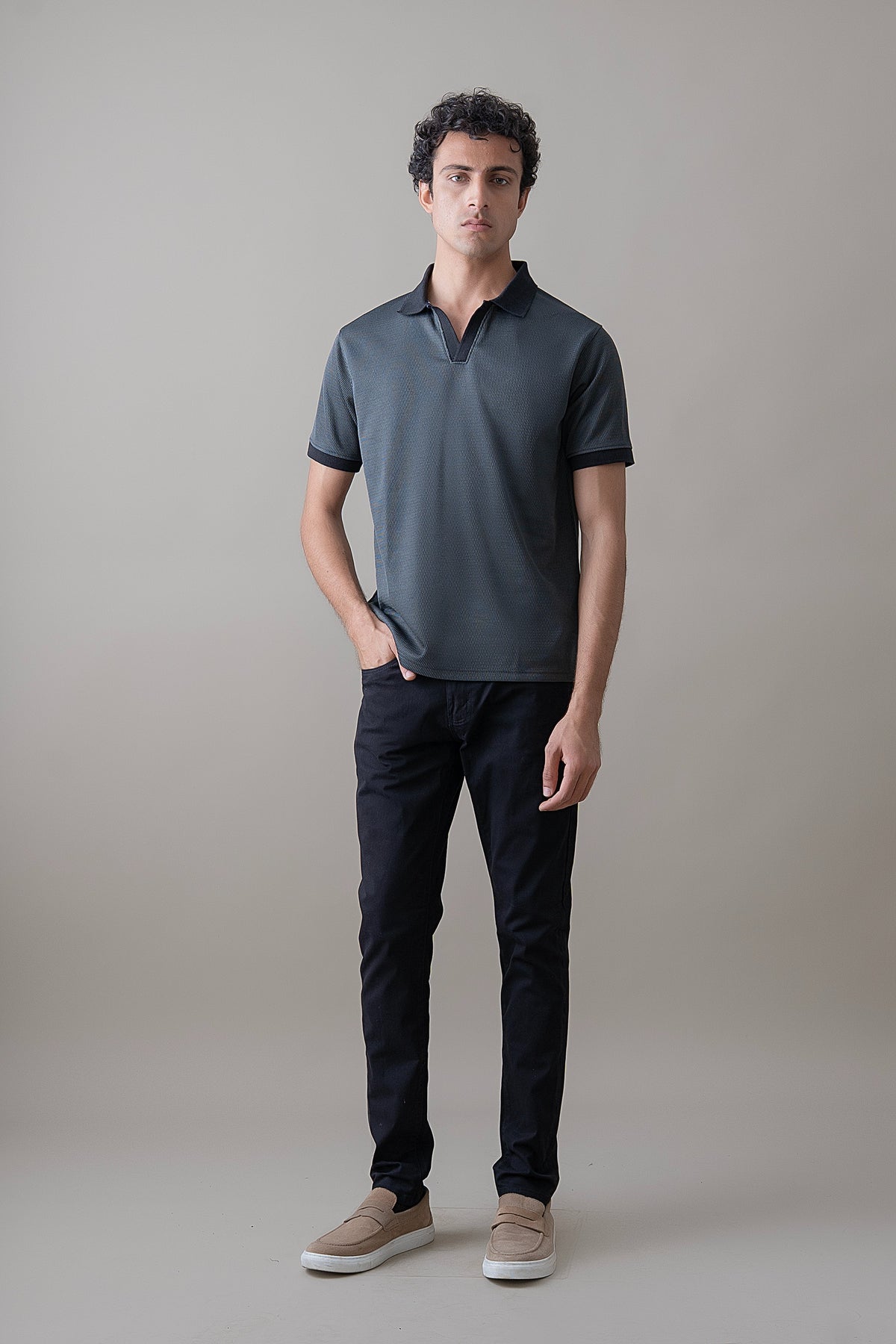 Charcoal Grey Imperial Polo