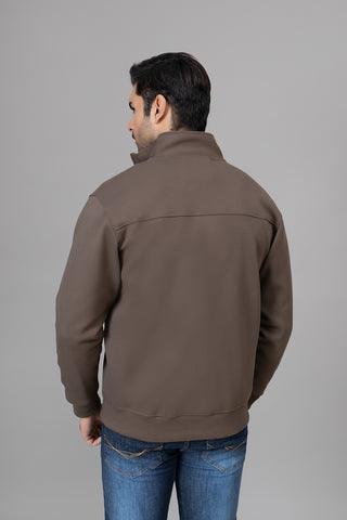 Dark Brown Zipper Jacket