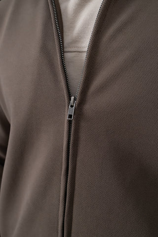 Dark Brown Zipper Jacket