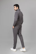 Charcoal Zip-Up Polo Shirt
